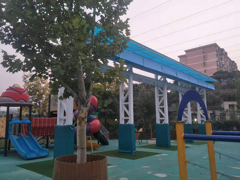 門頭溝幼兒園室外電動（dòng）遮陽（yáng）簾完工
